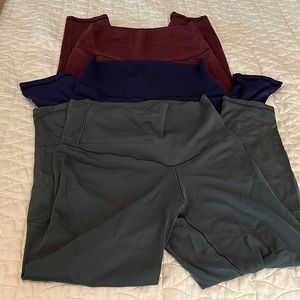 SOLD!  3 aerie crop length high waisted tights